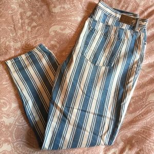 American Eagle Striped Mom Jeans